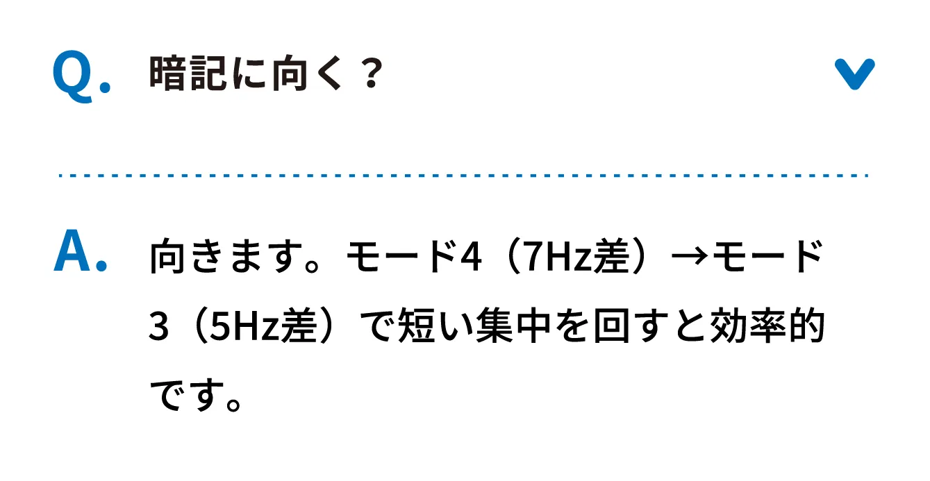 Q 暗記に向く？