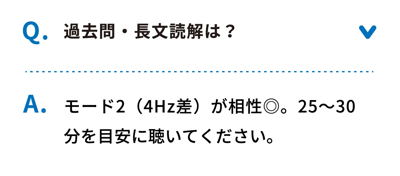 Q 過去問・長文読解は？