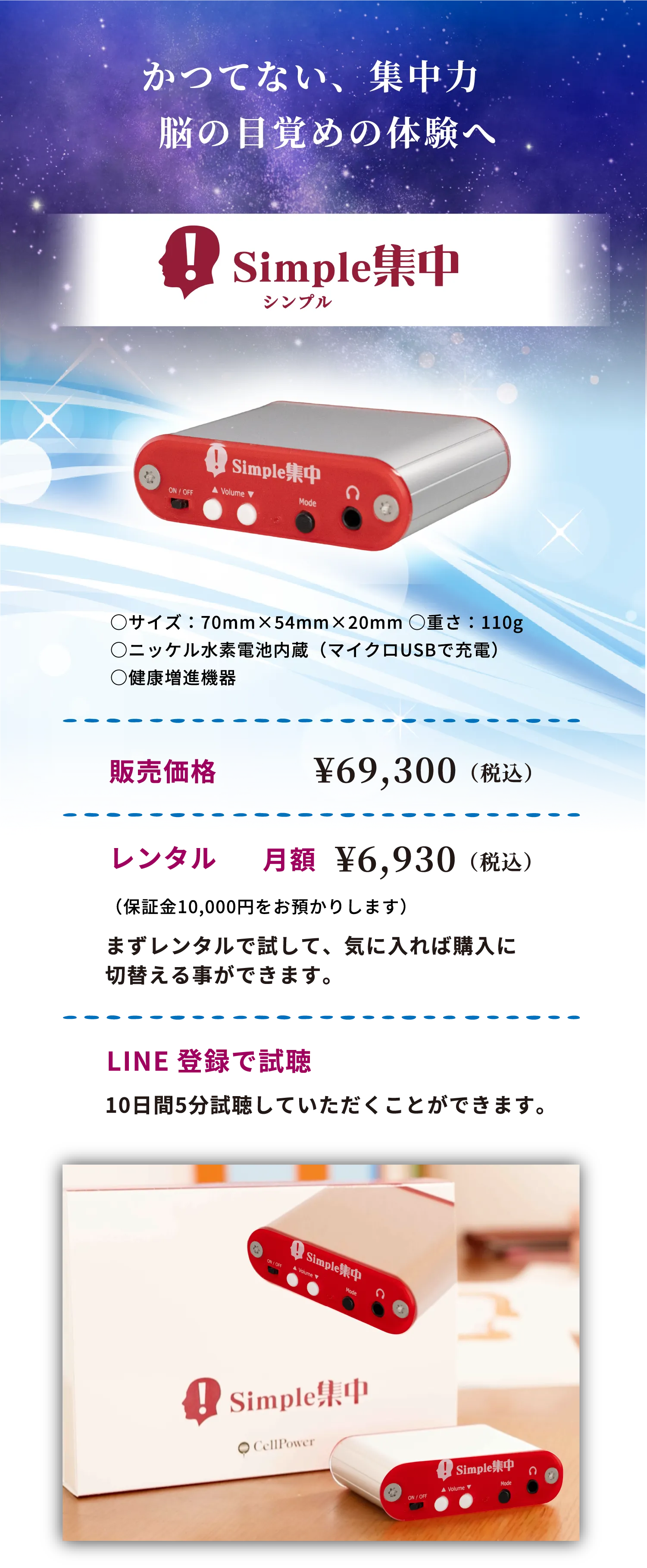 Simple集中の費用について